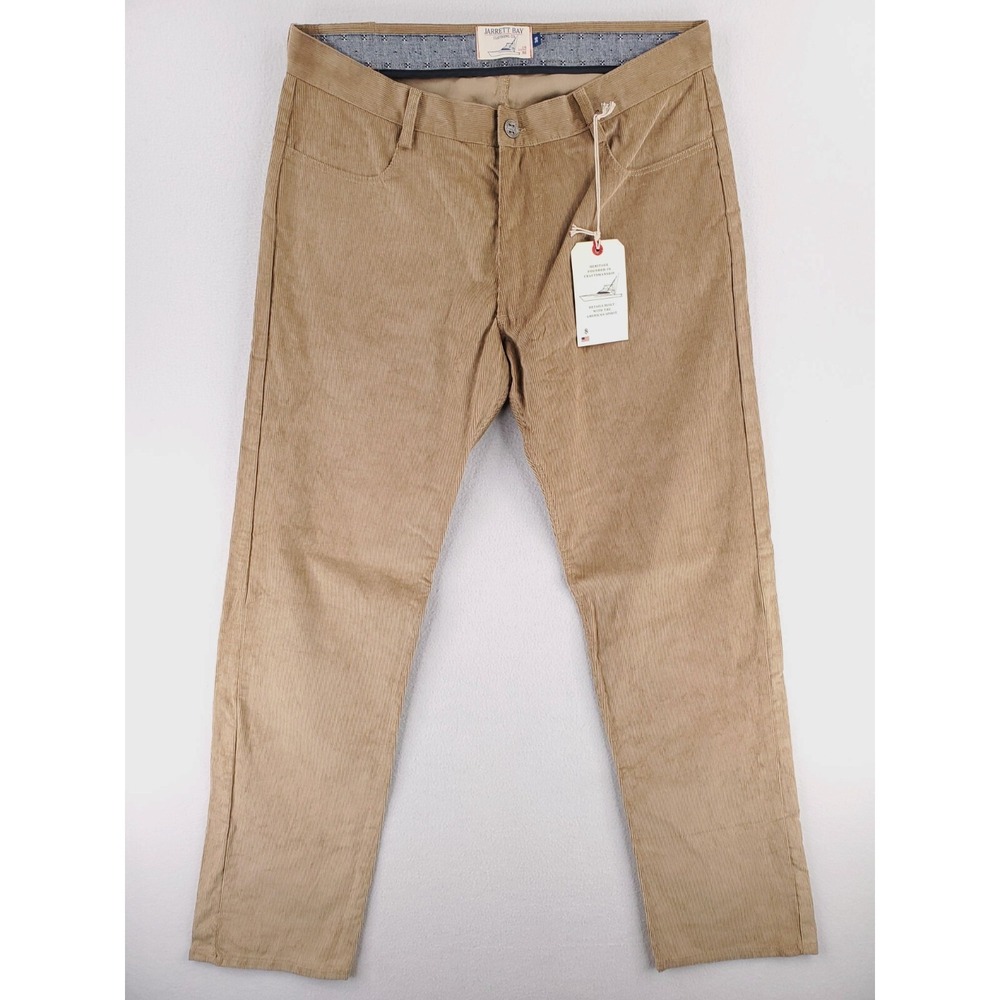 Jarrett Bay Pants Mens 36x34 Khaki Corduroy Chino Straight Outdoor Preppy NWT
